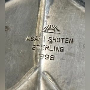 Sterling Art Deco Leaf Dish Tray *RARE* 998 Silver Japanese Vintage Asahi Shoten